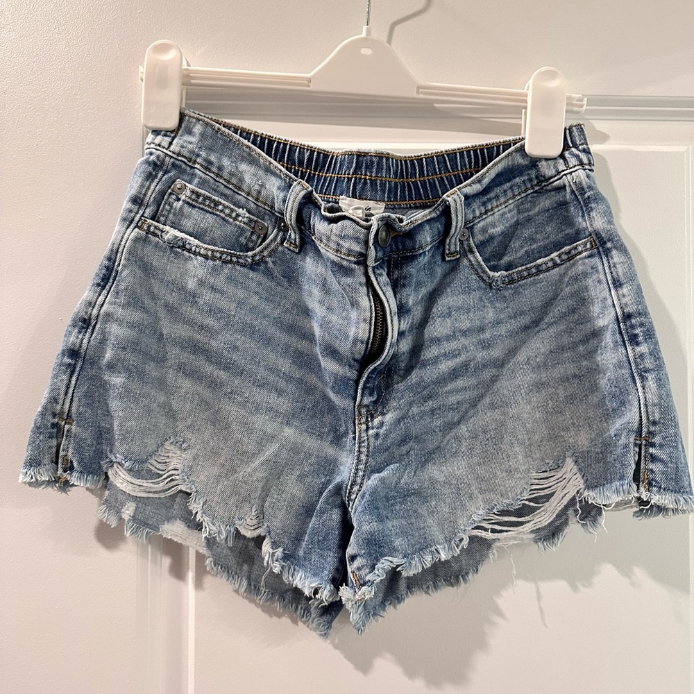 Distressed Denim Shorts